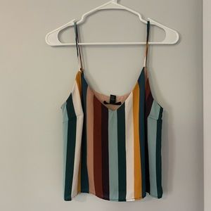Forever21 Multi-Colored Striped Tank